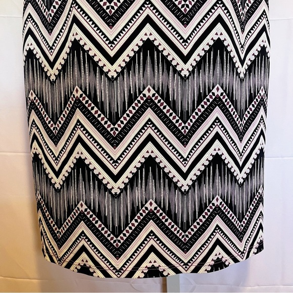 R&M Richards 6P Mod Dress 1960s Style Chevron Made in USA Geometric Textured - Picture 4 of 9